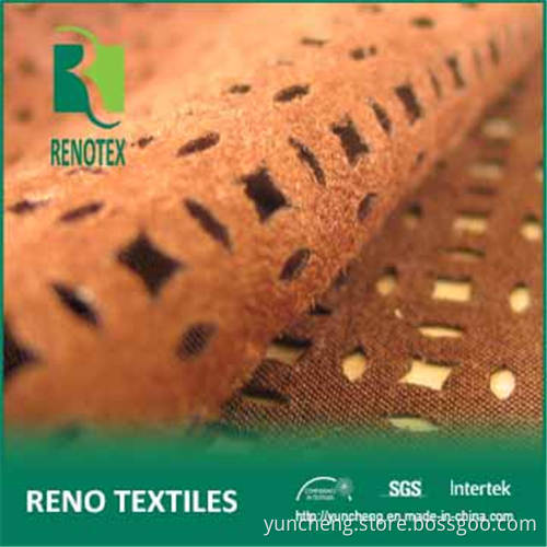100%Polyester Garment Fabric Punched Micro Suede Fabric